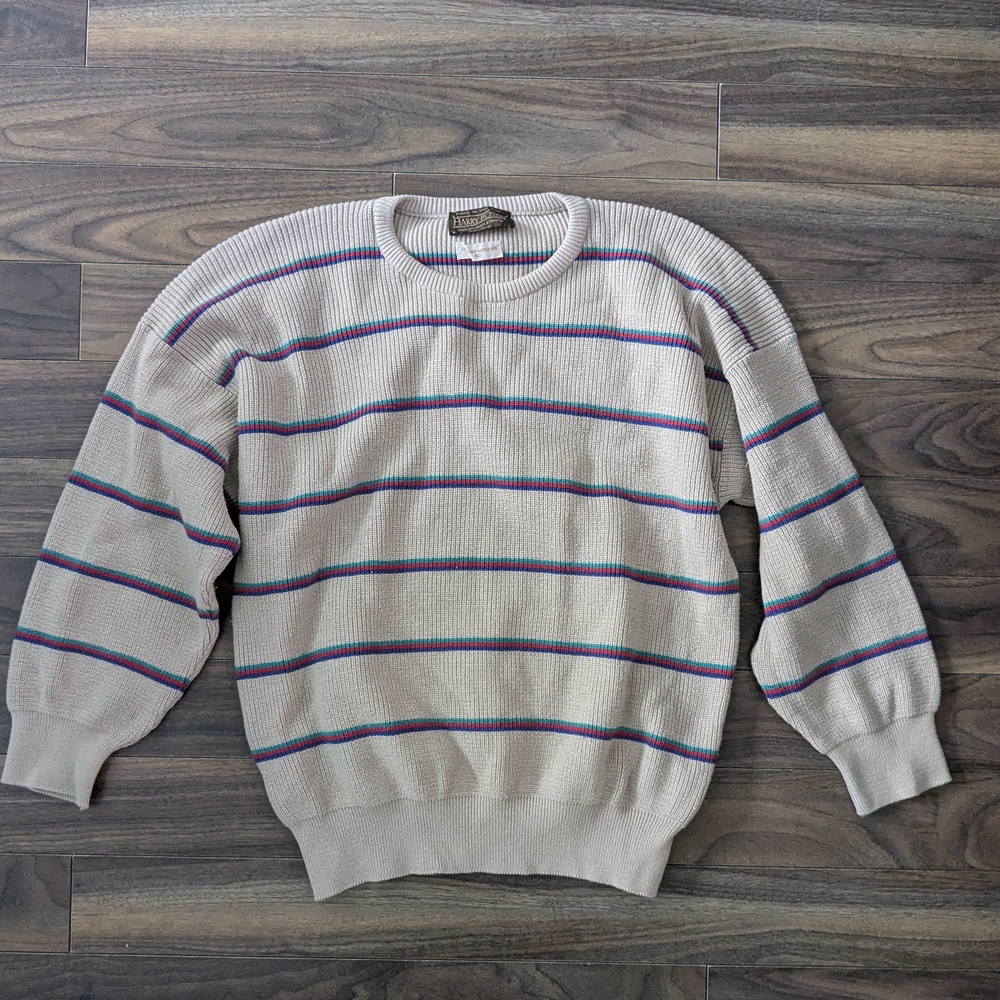 Harry Rosen Made in England Striped Fisherman's Sweater